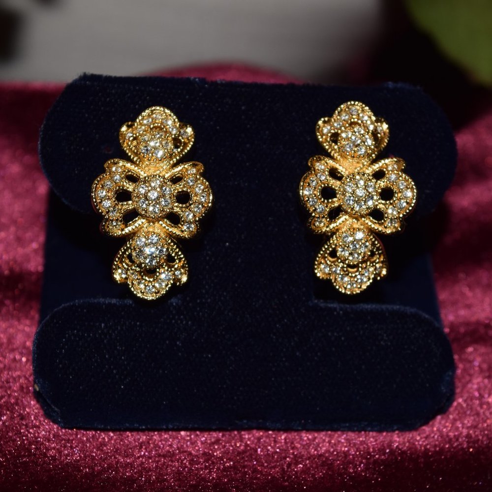 Dior Authentic Signed half moon earrings